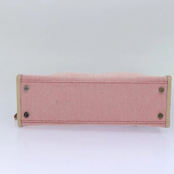 BURBERRY Nova Check Blue Nobel Hand Bag Canvas Pink Beige Auth bs15726 - Picture 4 of 16